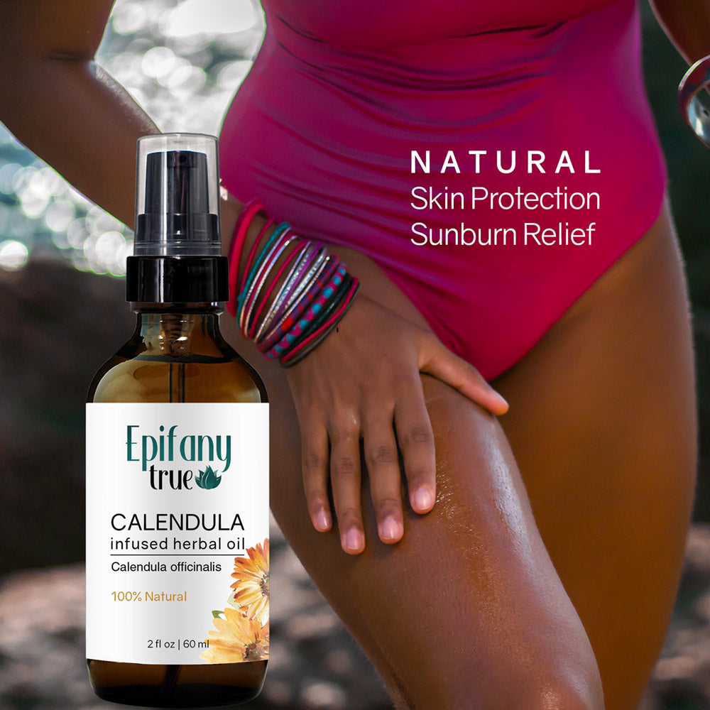 Epifany True 100% Natural Calendula Oil 2oz skin protection and sunburn relief