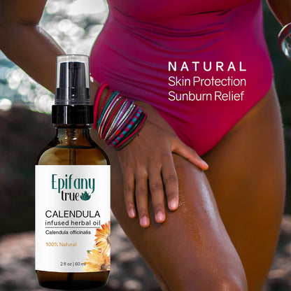 Epifany True 100% Natural Calendula Oil 2oz skin protection and sunburn relief