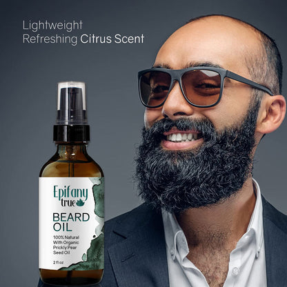 Epifany True Natural Beard Oil 2oz is lightweight with a refreshing citrus scent.