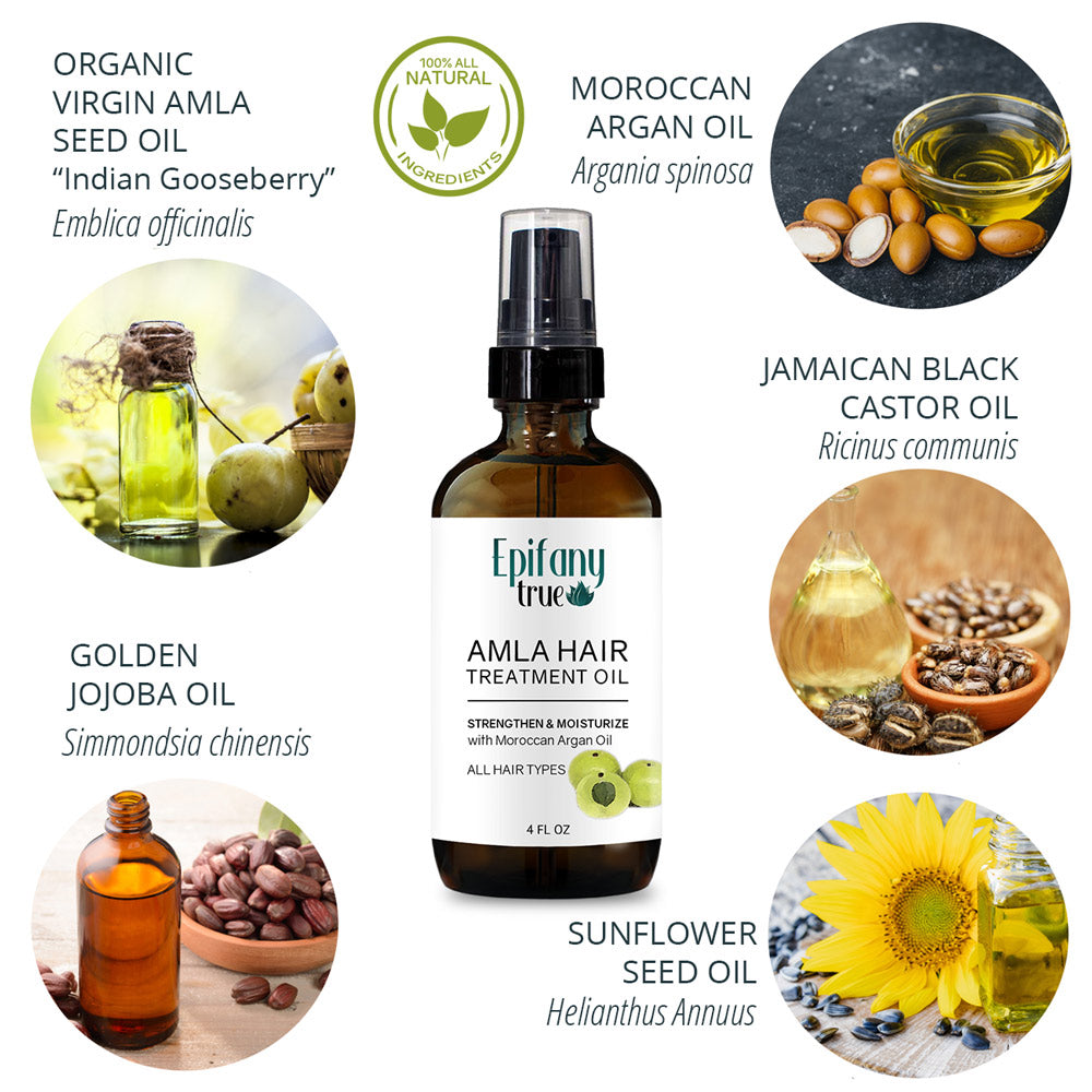 Epifany True Amla Hair Treatment Oil 4oz made from100% natural ingredients. 