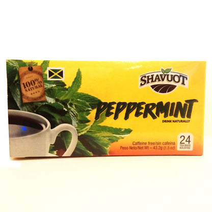 Shavuot 100% Natural Jamaican Peppermint Tea 24 Bags
