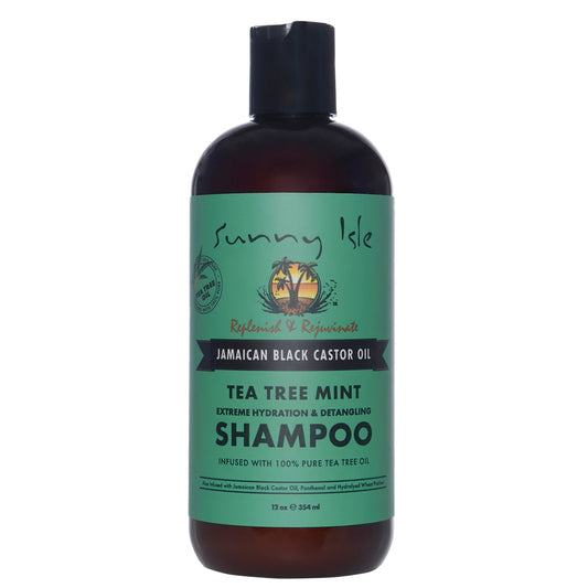 Sunny Isle Jamaican Black Castor Oil Tea Tree Mint Extreme Hydration & Detangling Shampoo 12oz