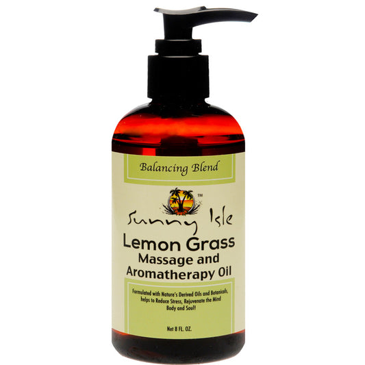 Sunny Isle Jamaican Black Castor & Lemon Grass Massage and Aromatherapy Oil - Balancing Blend 8oz